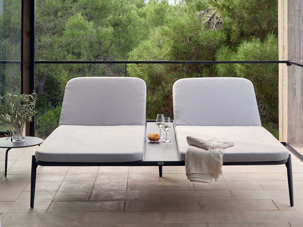 Tumbona doble Rodona de aluminio Skyline Design - 3