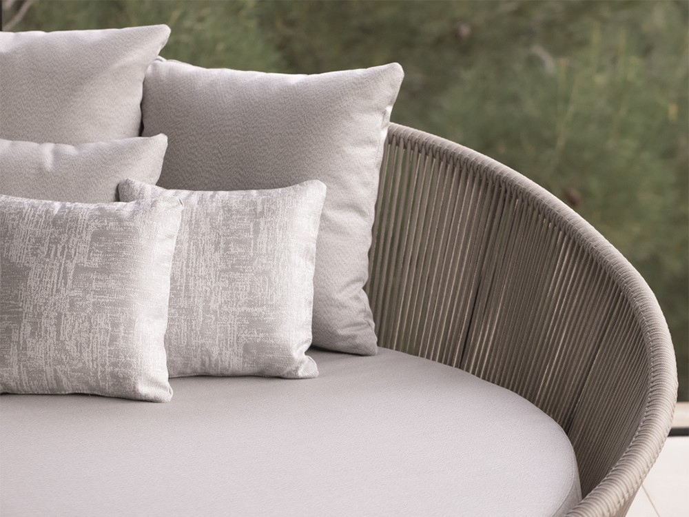 Daybed round Rodona de aluminio y cuerda trenzada Skyline Design - 3