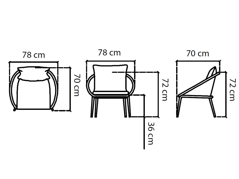 Sillón Balcony Rodona de aluminio y cuerda trenzada skyline design - 4