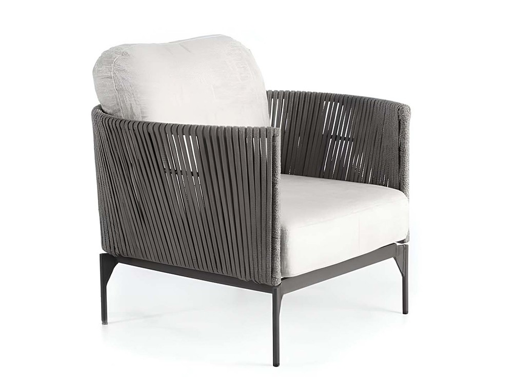 Sillón Boston de aluminio y cuerda trenzada Skyline Design - 2