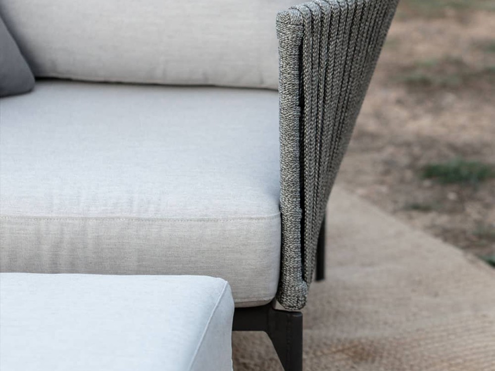 Sillón Boston de aluminio y cuerda trenzada Skyline Design - 6