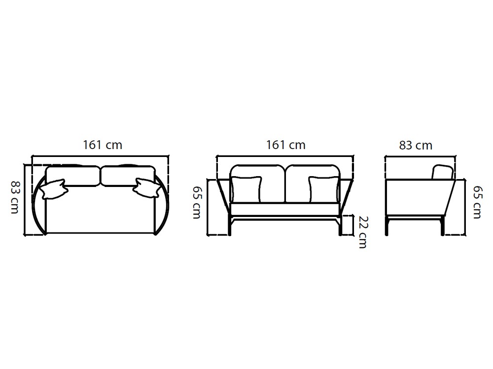 Sofá de dos o tres plazas Boston de aluminio y cuerda trenzada Skyline Design - 6