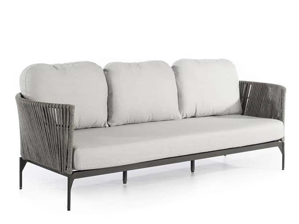 Sofá de dos o tres plazas Boston de aluminio y cuerda trenzada Skyline Design - 3