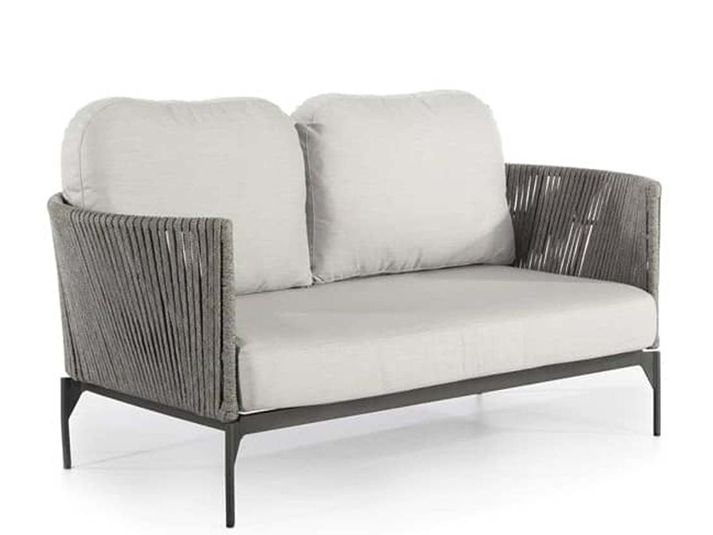 Sofá de dos o tres plazas Boston de aluminio y cuerda trenzada Skyline Design - 2