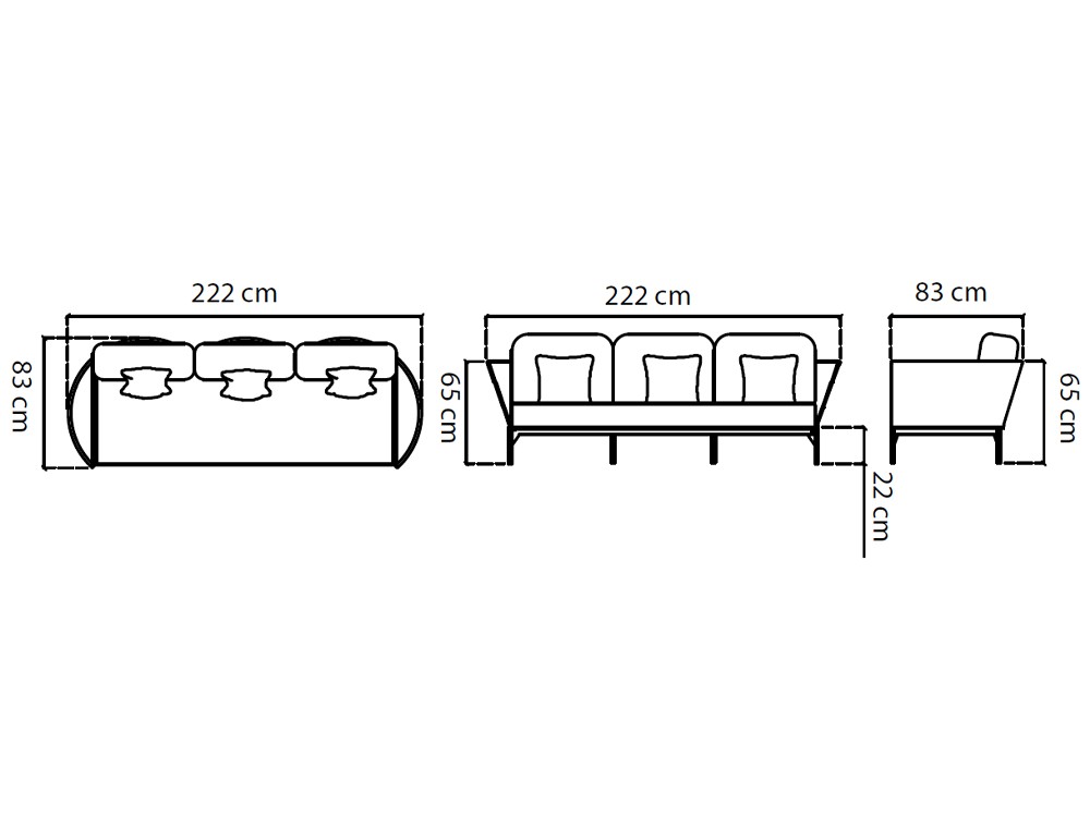 Sofá de dos o tres plazas Boston de aluminio y cuerda trenzada Skyline Design - 7