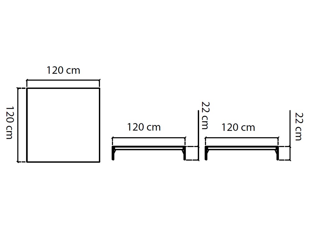 Mesa de centro Boston de aluminio y dekton Skyline Design - 3