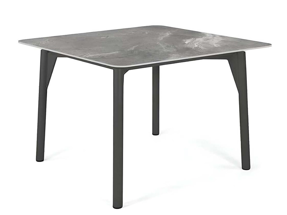 Mesa de comedor cuadrada o rectangular Boston de aluminio y dekton Skyline Design - 2