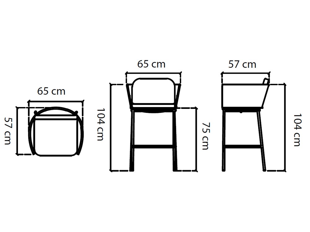 Taburete bar Boston de aluminio y cuerda trenzada Skyline Design - 3