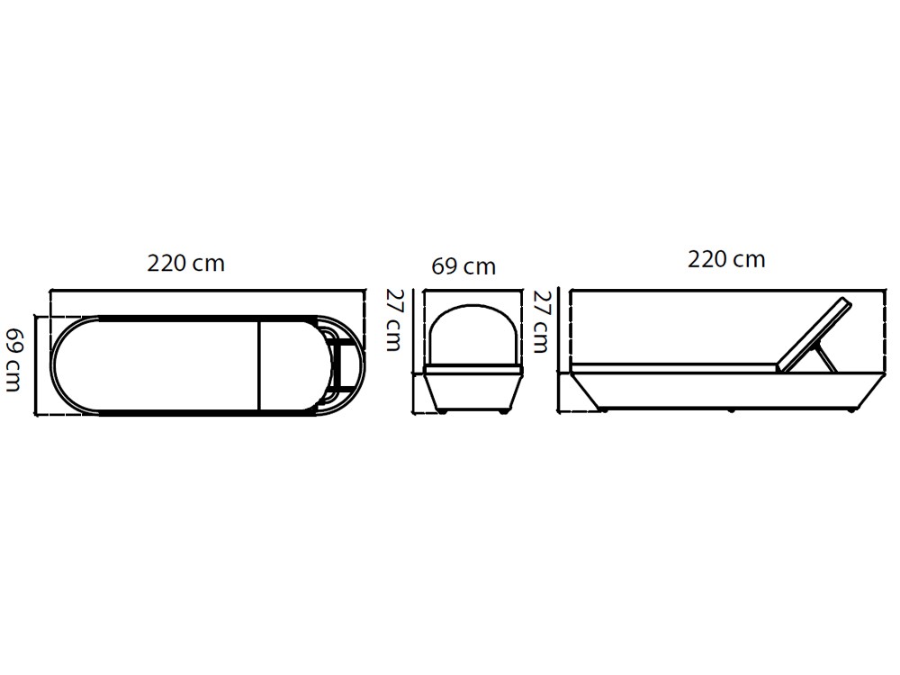 Tumbona de aluminio y cuerda trenzada Boston Skyline Design - 3