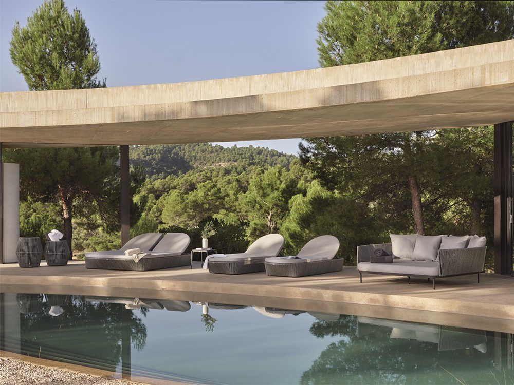 Tumbona de aluminio y cuerda trenzada Boston Skyline Design - 2