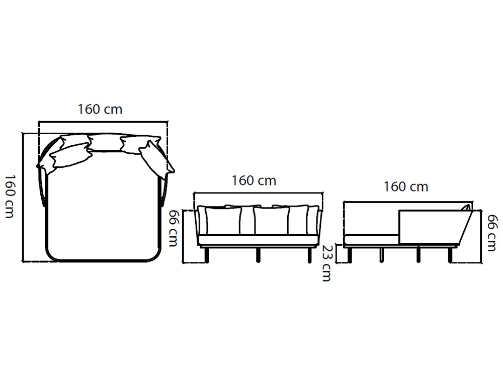 Daybed Boston de aluminio y cuerda trenzada Skyline Design - 3