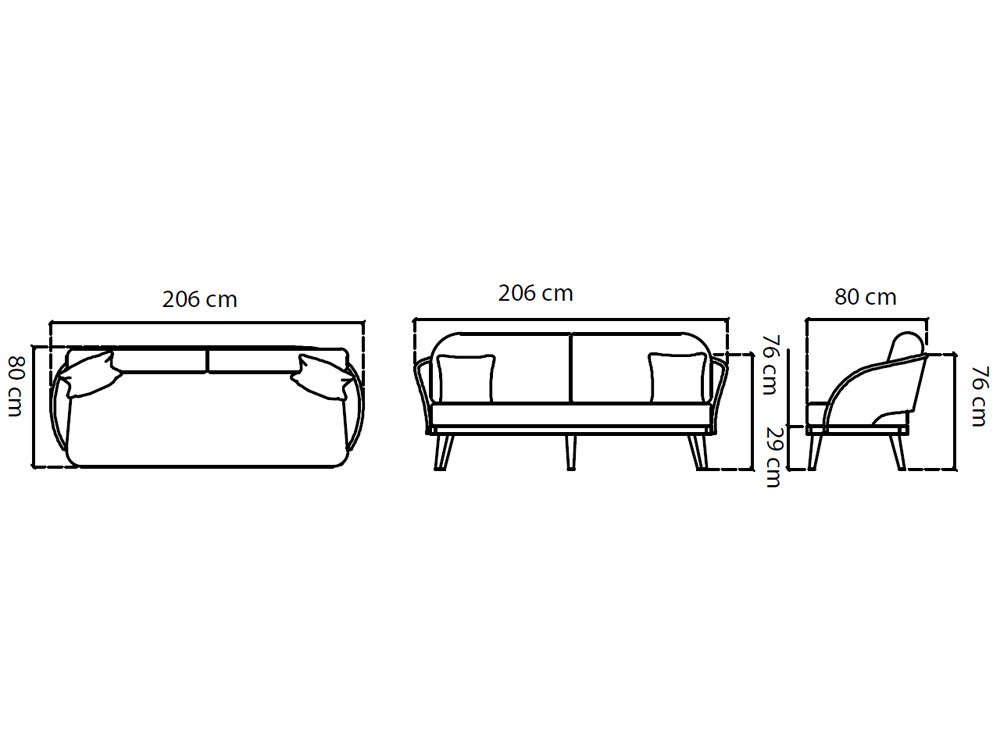 Sofá de dos o tres plazas Krabi de madera de teca y cuerda trenzada Skyline Design - 6