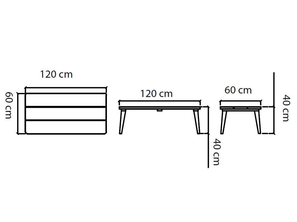 Mesa de centro de madera de teca Krabi Skyline Design - 4