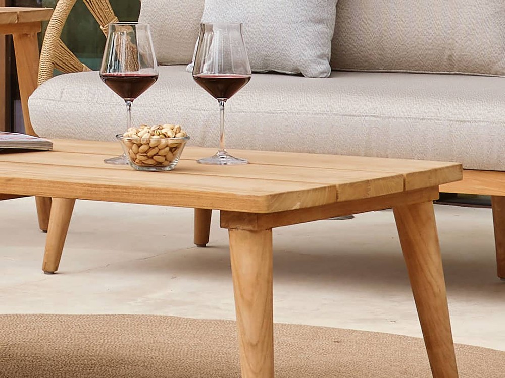 Mesa de centro de madera de teca Krabi Skyline Design - 7