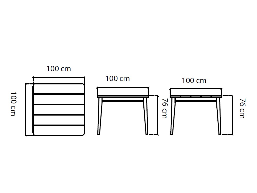 Mesa Krabi de madera de teca Skyline Design - 6