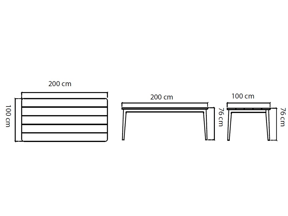 Mesa Krabi de madera de teca Skyline Design - 7