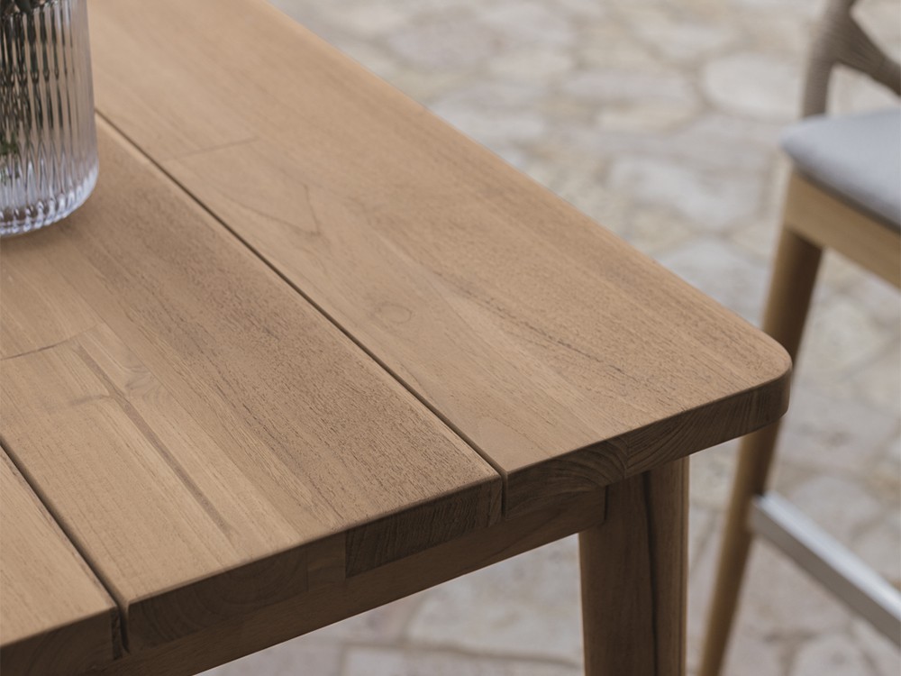 Mesa Krabi de madera de teca Skyline Design - 10