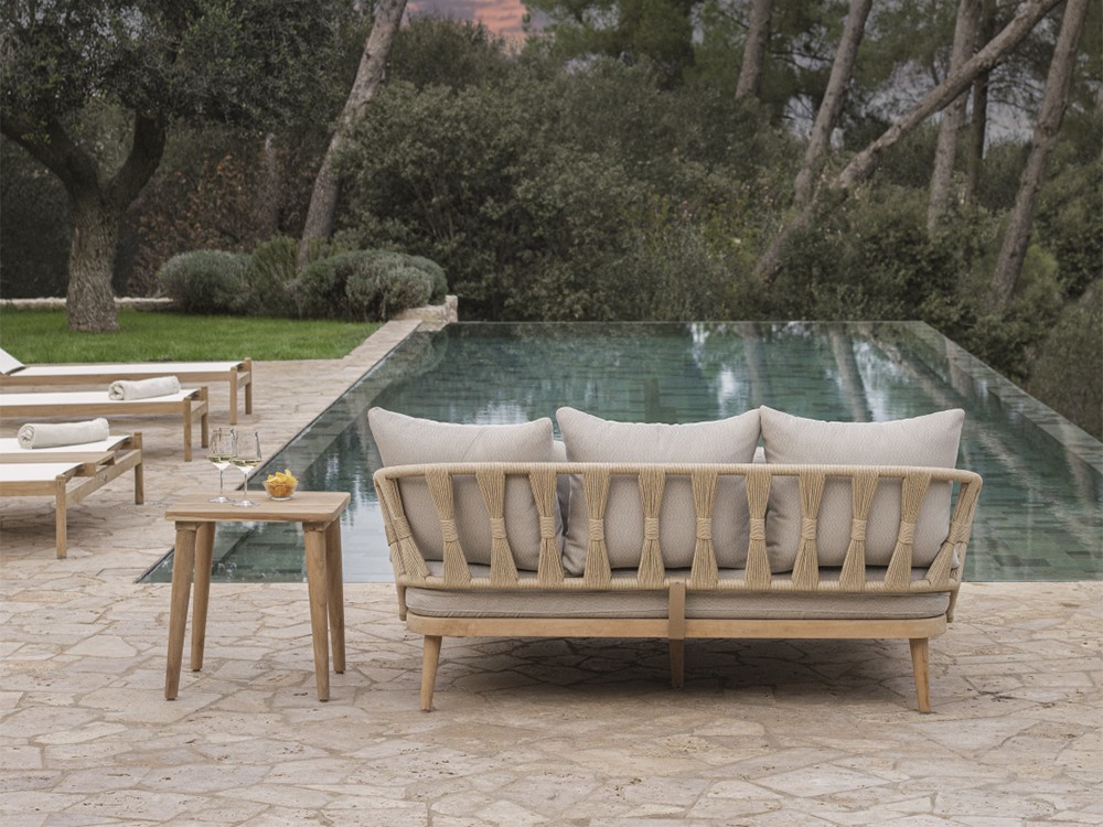 Daybed Krabi de madera de teca y cuerda Skyline Design - 5