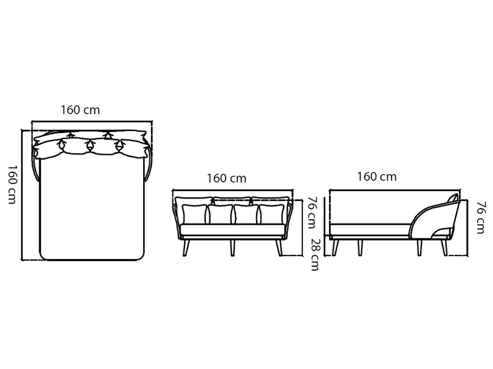 Daybed Krabi de madera de teca y cuerda Skyline Design - 3