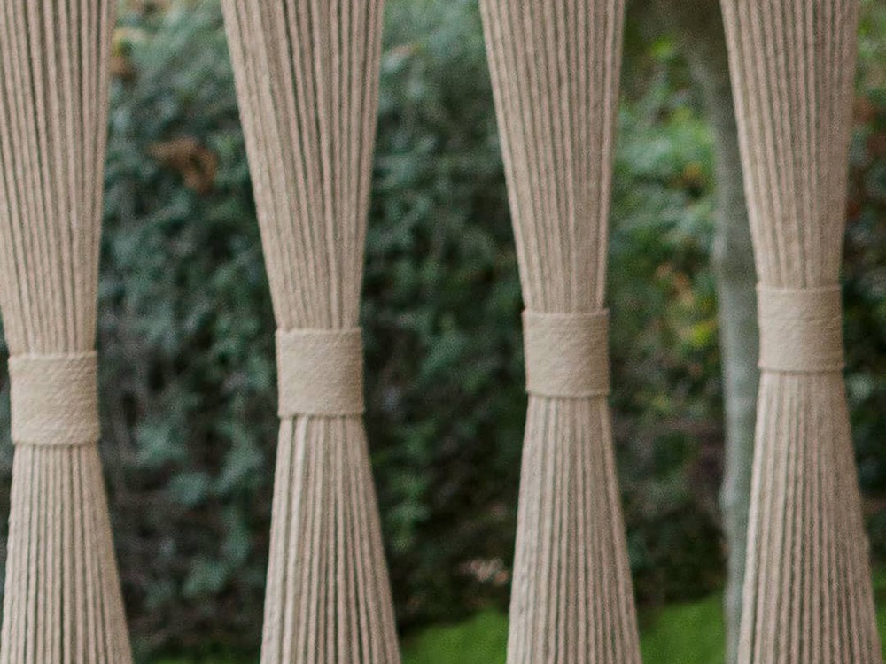 Parabán Krabi de madera de teca y cuerda trenzada Skyline Design - 5