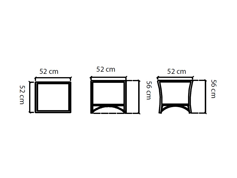 Mesa auxiliar de fibra sintética trenzada y dekton Arena Skyline Design - 3