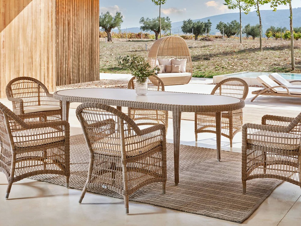 Silla de fibra sintética trenzada Arena Skyline Design - 6