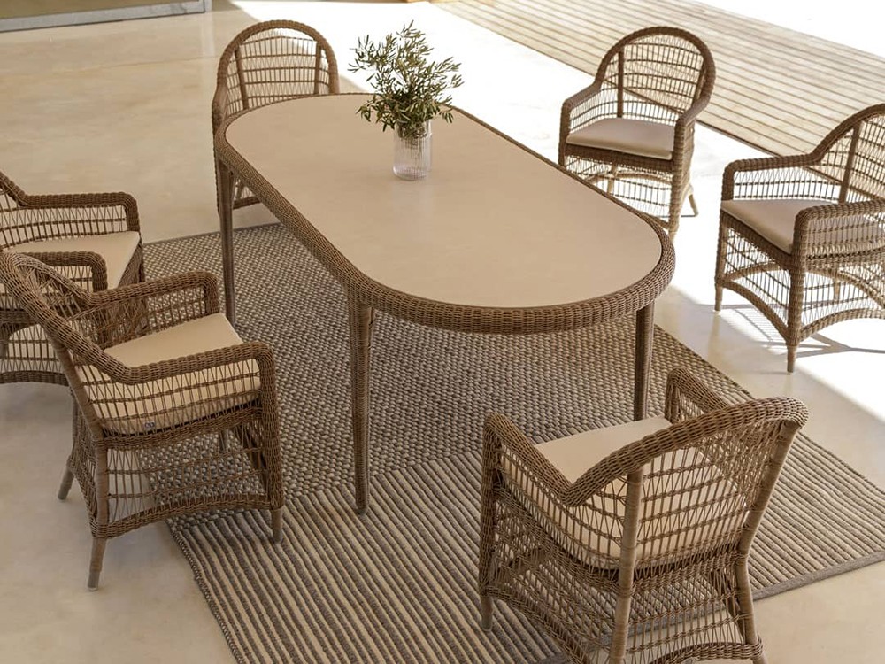 Silla de fibra sintética trenzada Arena Skyline Design - 7