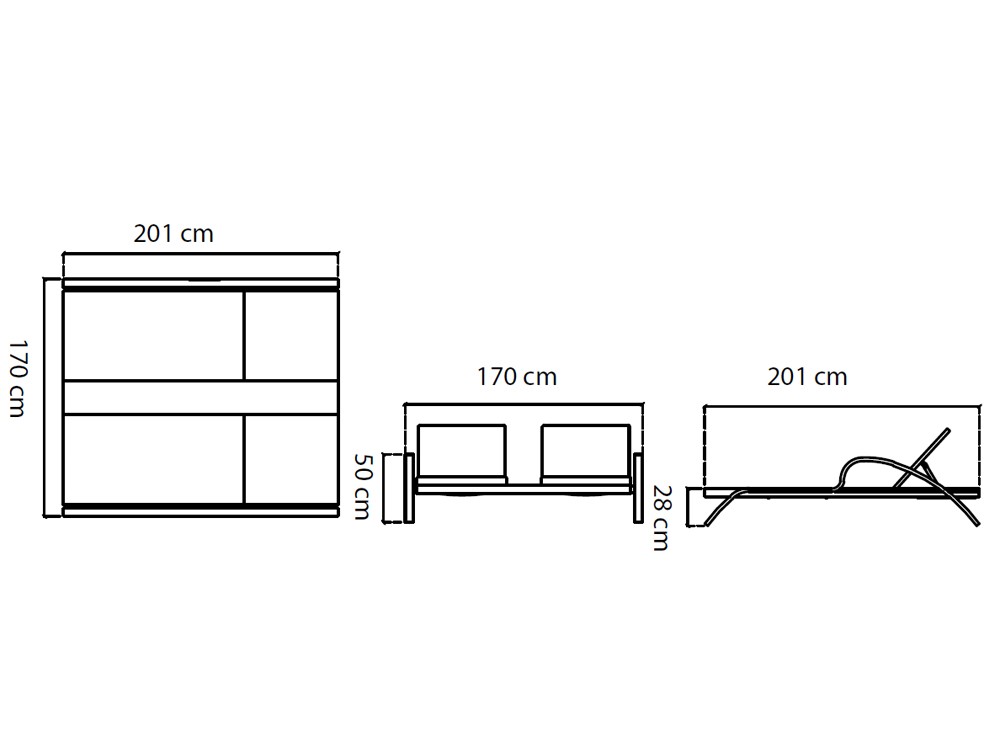 Tumbona doble de fibra sintética trenzada Arena Skyline Design - 4