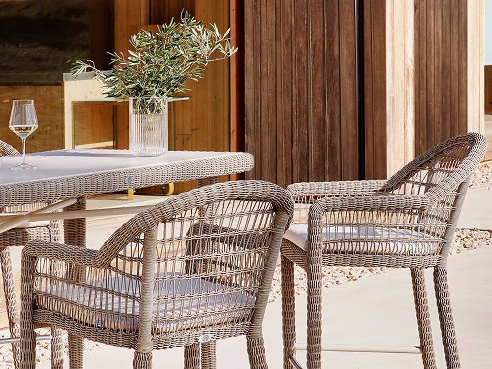 Taburete de fibra sintética trenzada Arena Skyline Design - 3