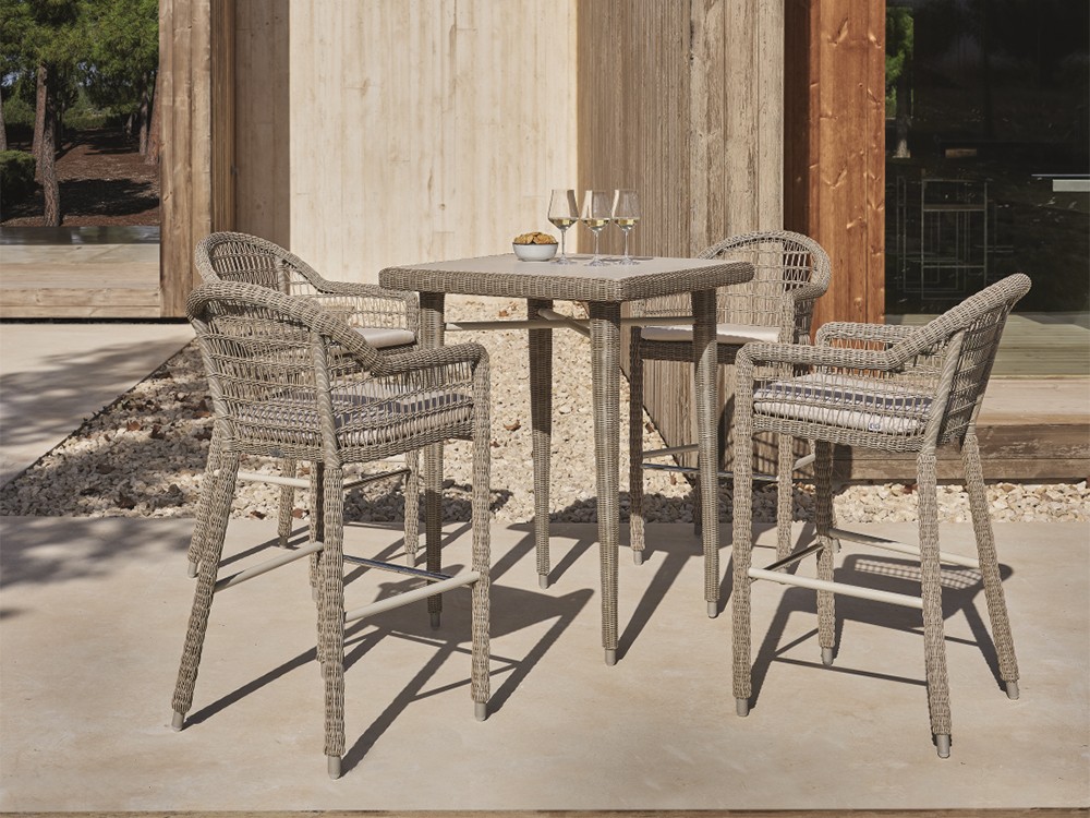 Taburete de fibra sintética trenzada Arena Skyline Design - 6