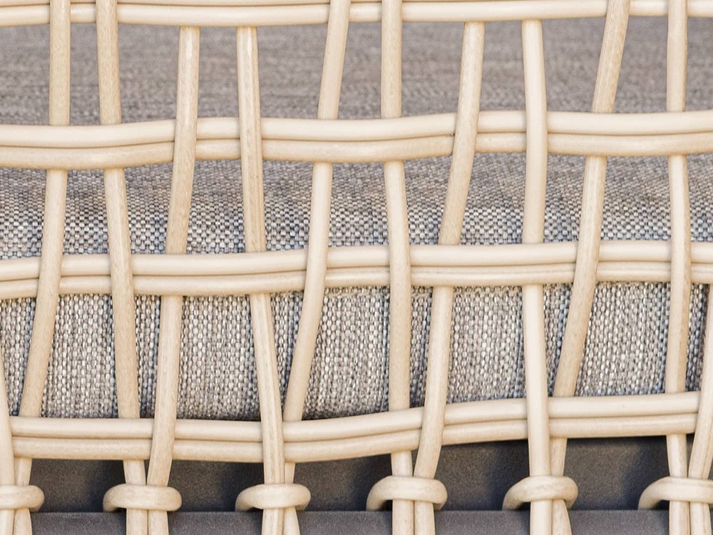 Taburete apilable de aluminio y fibra sintética trenzada Ribs Skyline Design - 5