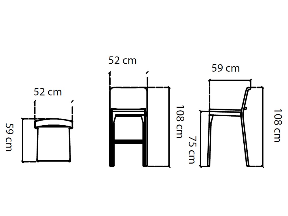 Taburete apilable de aluminio y fibra sintética trenzada Ribs Skyline Design - 4