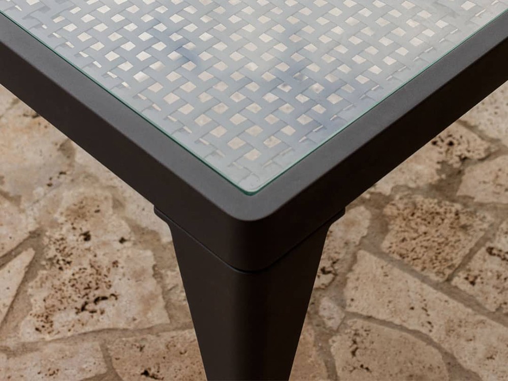 Mesa de aluminio y cristal Ribs Skyline Design - 9