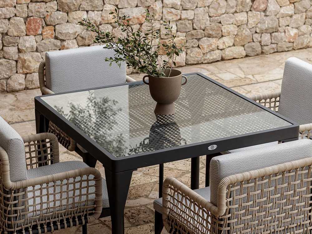 Mesa de aluminio y cristal Ribs Skyline Design - 2