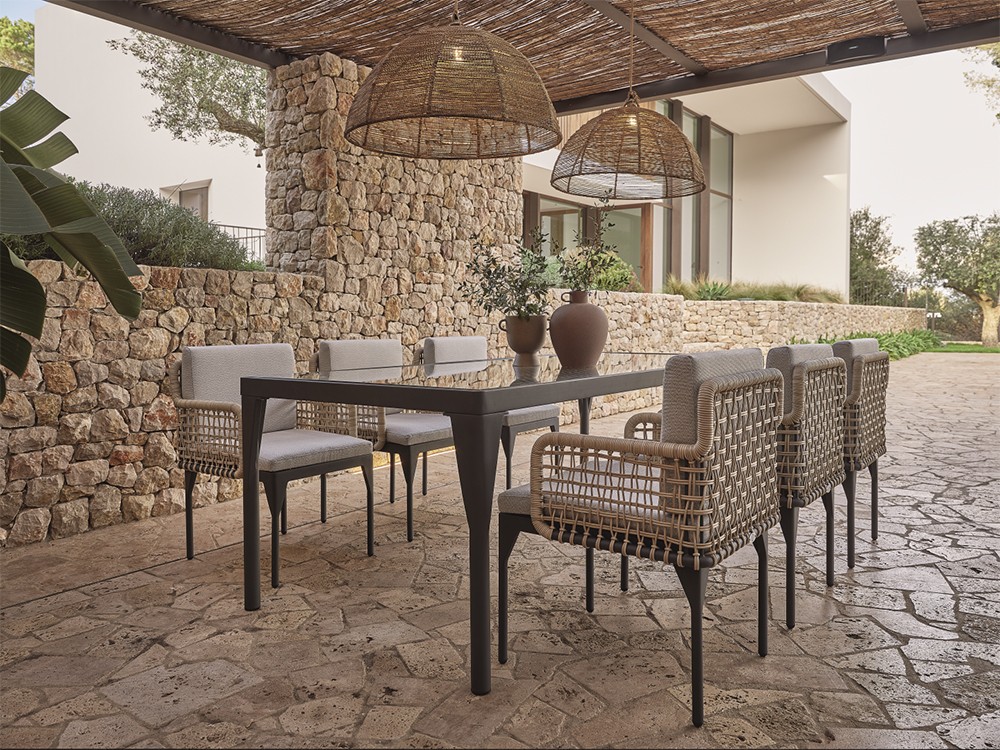 Mesa de aluminio y cristal Ribs Skyline Design - 10