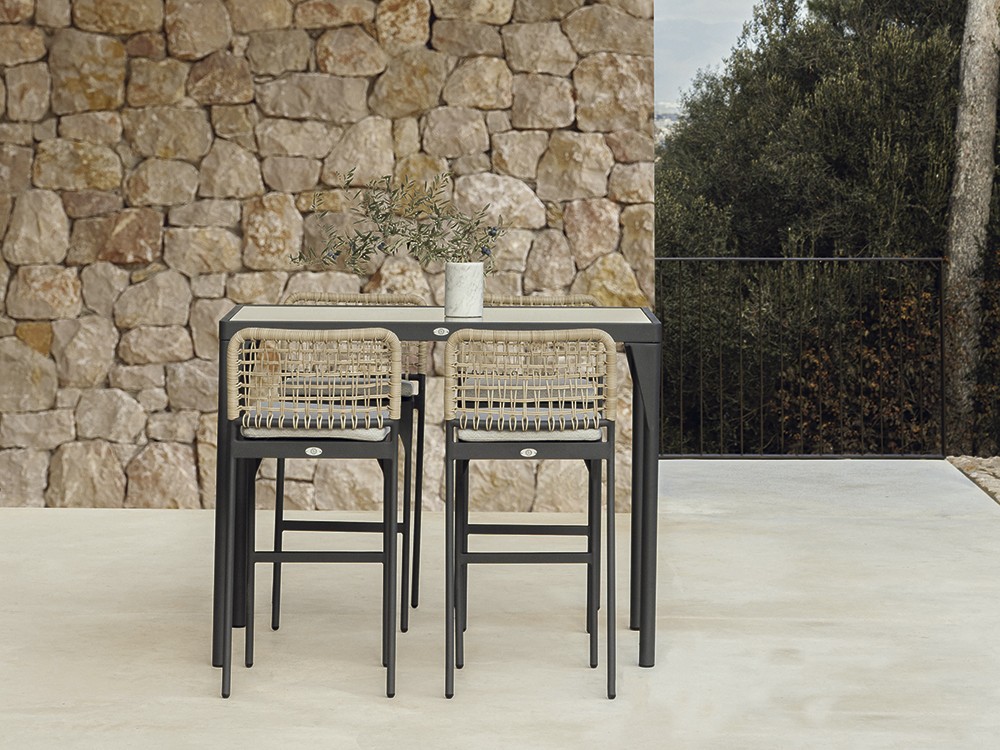 Mesa alta de aluminio y cristal Ribs Skyline Design - 7