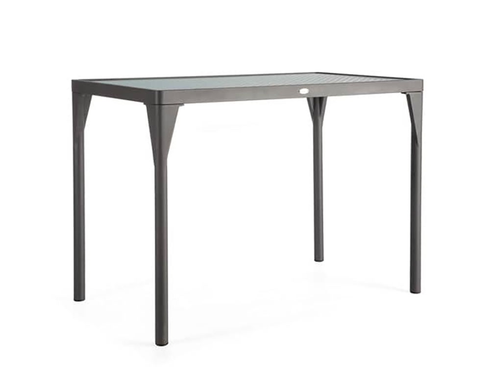 Mesa alta de aluminio y cristal Ribs Skyline Design - 4