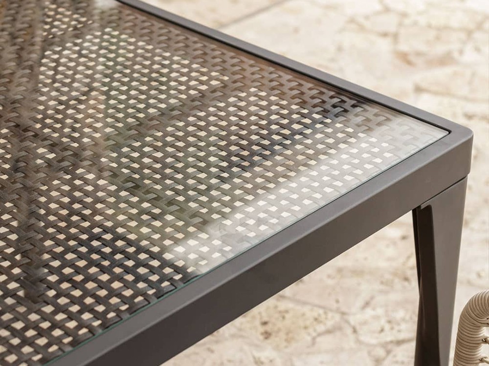 Mesa alta de aluminio y cristal Ribs Skyline Design - 9