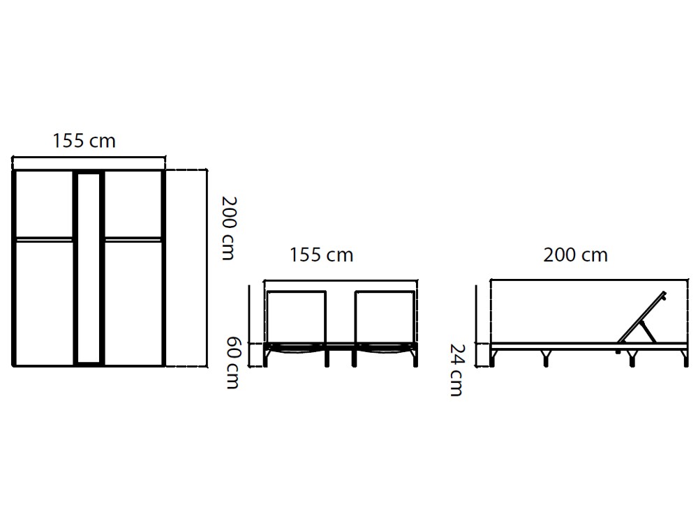 Tumbona doble de aluminio y fibra sintética trenzada con textilena Ribs Skyline Design - 4