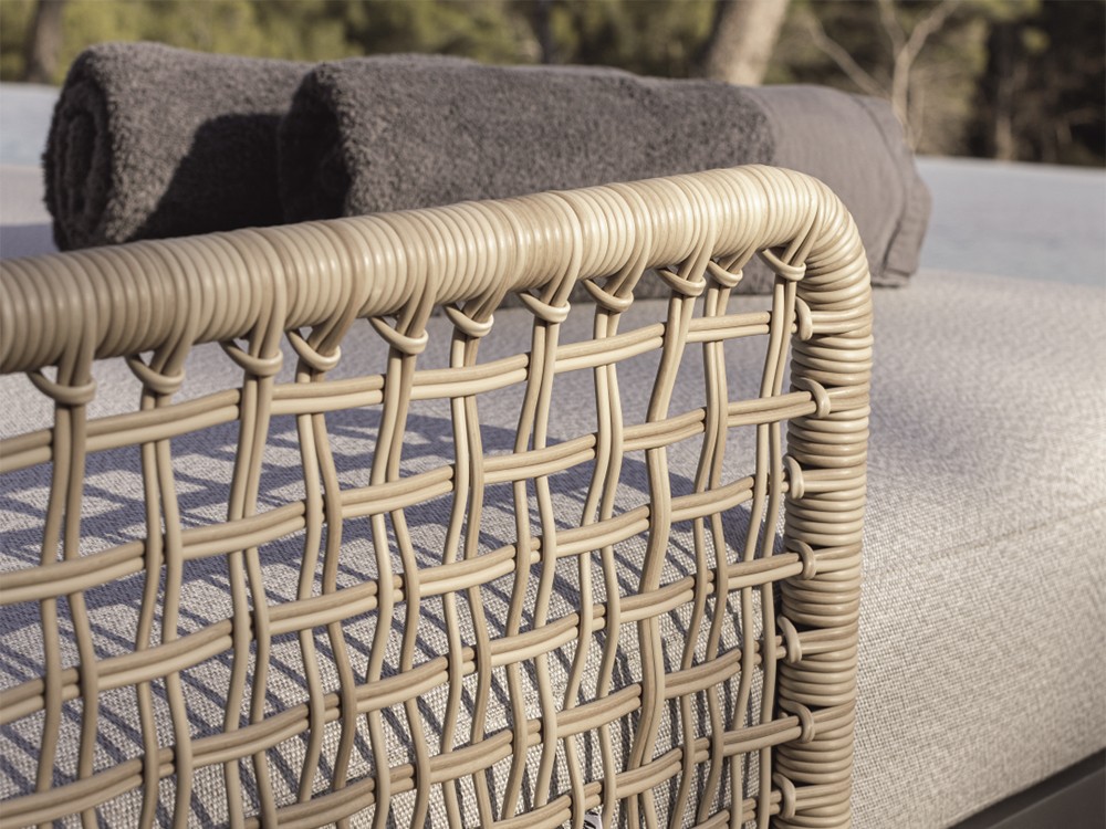 Daybed de aluminio y fibra sintética trenzada Ribs Skyline Design - 5