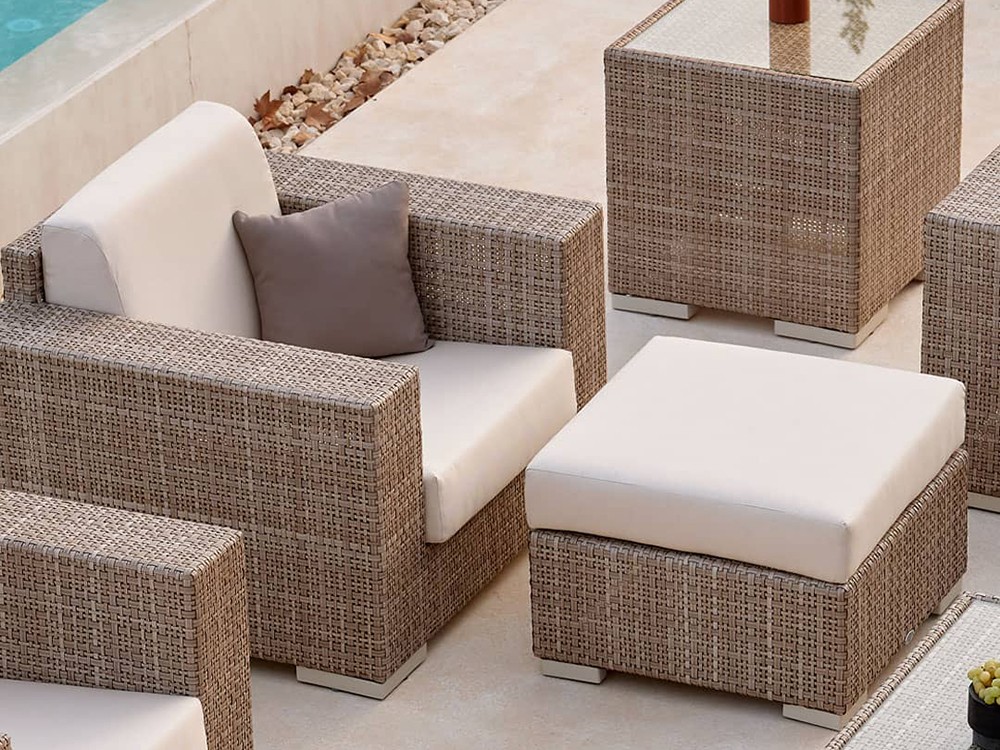 Sillón de fibra sintética trenzada Paloma Skyline Design - 1