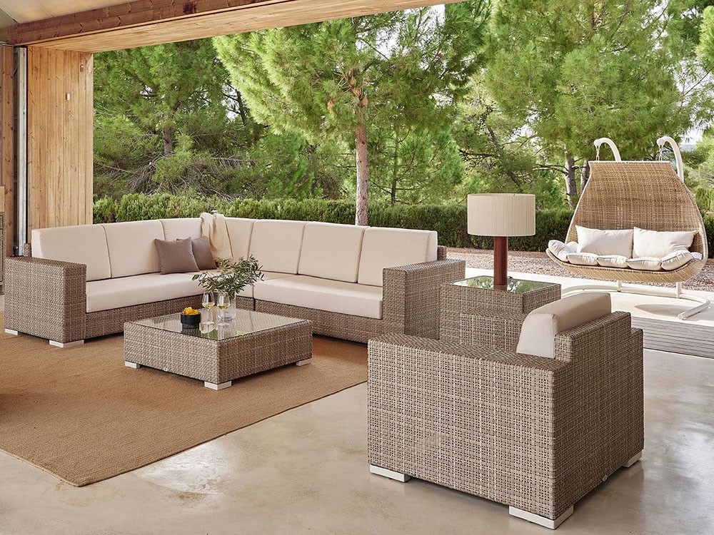 Sillón de fibra sintética trenzada Paloma Skyline Design - 6