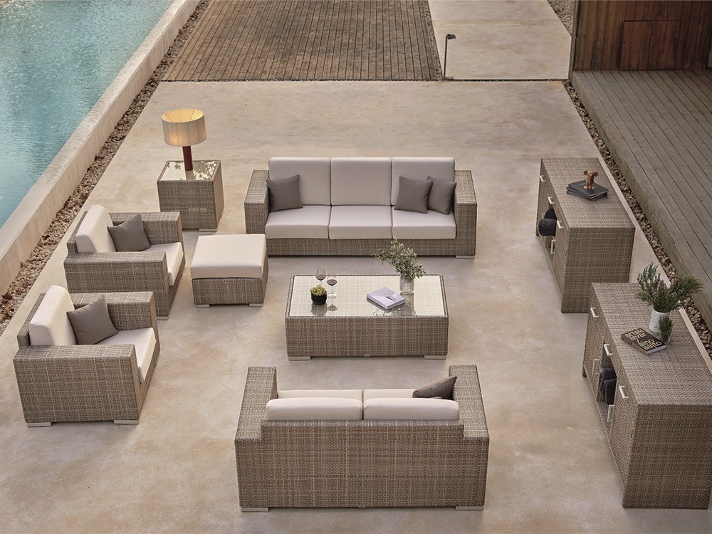 Sillón de fibra sintética trenzada Paloma Skyline Design - 7