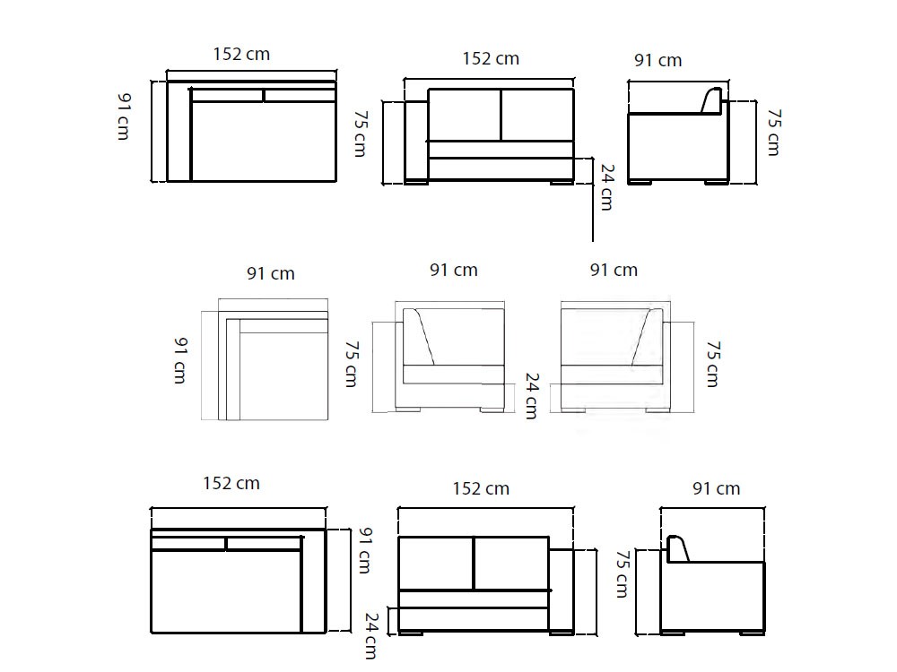 Sofá esquinero modular de fibra sintética trenzada Paloma Skyline Design - 3
