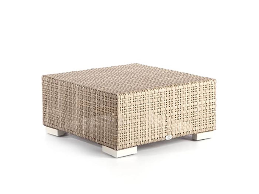 Mesa de centro de fibra sintética trenzada con sobre de cristal Paloma Skyline Design - 2