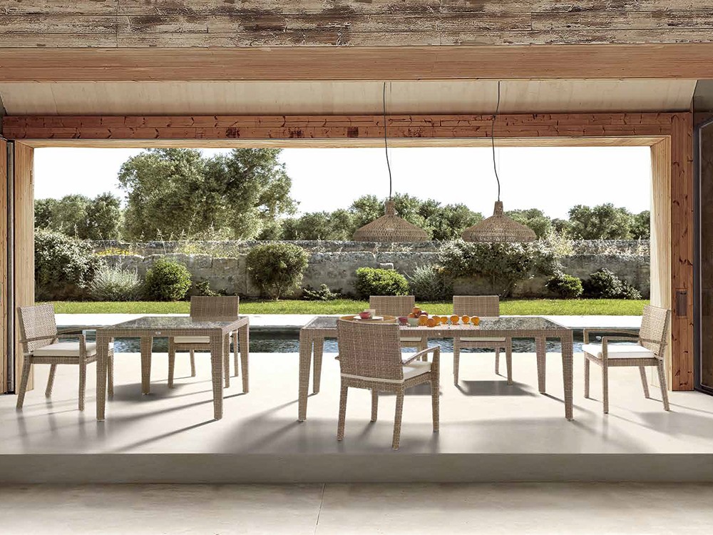 Silla de fibra sintética trenzada Paloma Skyline Design - 6