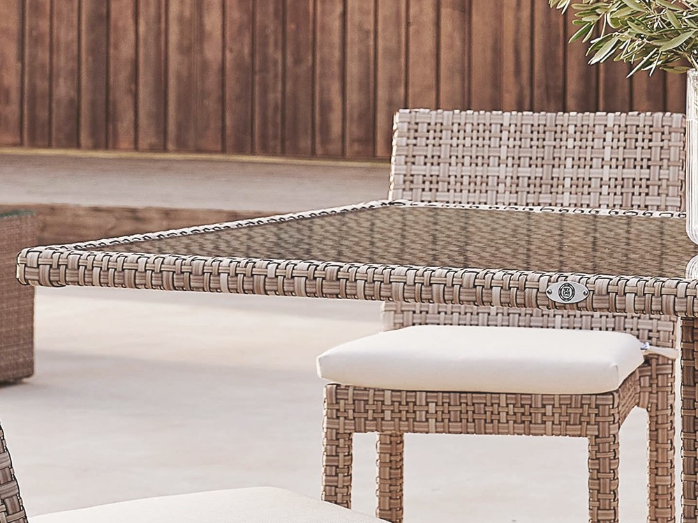 Taburete de fibra sintética trenzada Paloma Skyline Design - 4