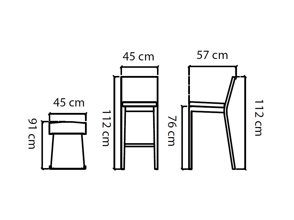 Taburete de fibra sintética trenzada Paloma Skyline Design - 5