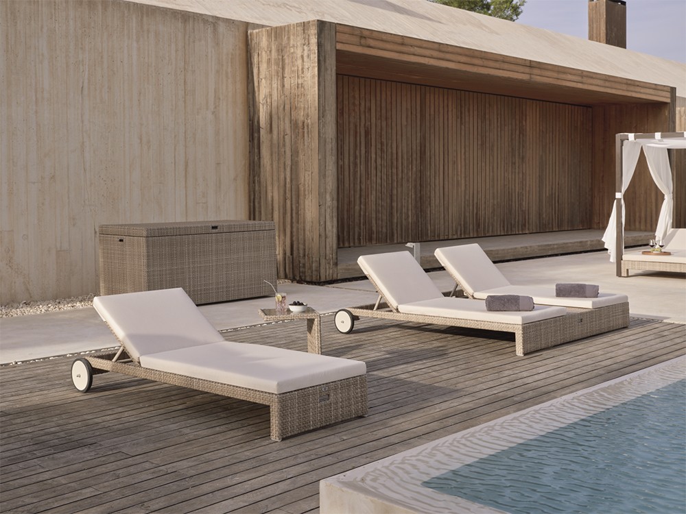 Tumbona de fibra sintética trenzada Paloma Skyline Design - 8
