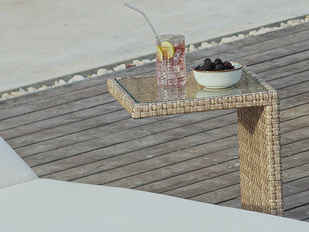 Mesa C auxiliar de fibra sintética trenzada Paloma Skyline Design - 6